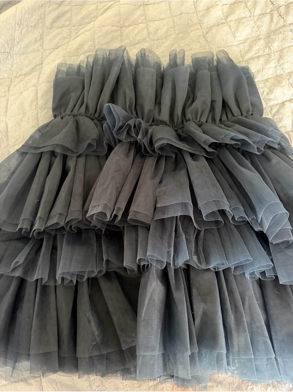 Altar’d State Tiered Navy Tulle Dress Womens Medium